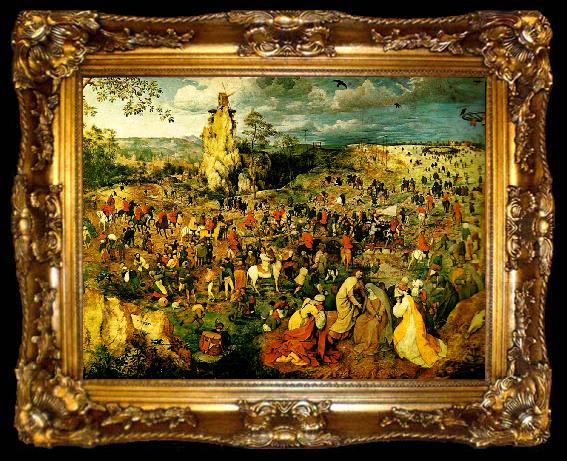 framed  Pieter Bruegel vagen till golgata, ta009-2